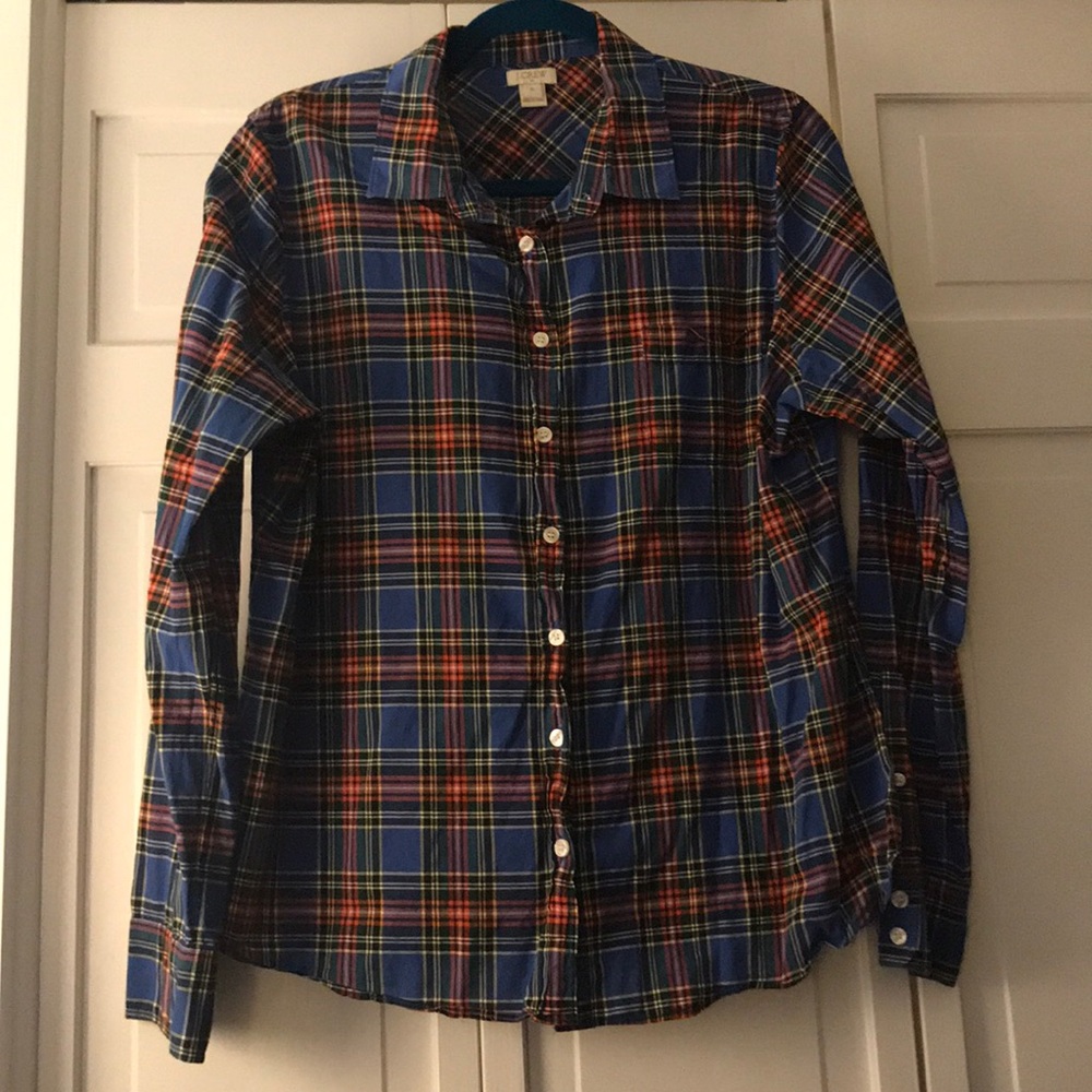 J.Crew plaid long sleeve button down shirt